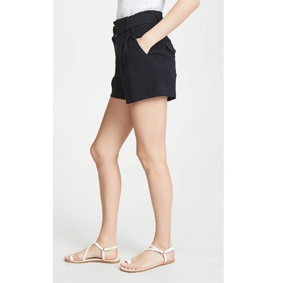 Vince Belted Shorts in Cobalt. - Picture 4 of 7